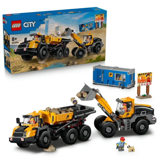 LEGO City 60494 Vyklápací nákladiak a čelný nakladač