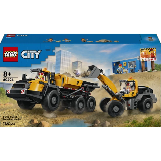 LEGO City 60494 Vyklápací nákladiak a čelný nakladač