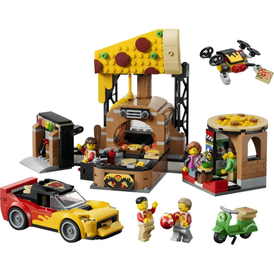 LEGO City 60496 Donáška pizze s vozidlami