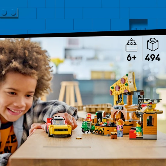 LEGO City 60496 Donáška pizze s vozidlami
