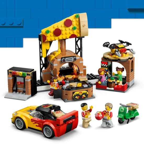 LEGO City 60496 Donáška pizze s vozidlami