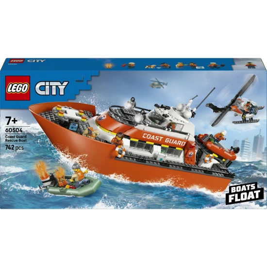LEGO City 60504 Záchranný čln pobrežnej hliadky a vrtuľník
