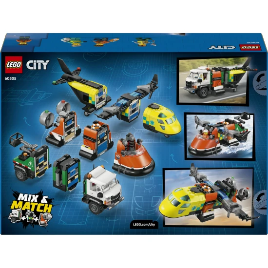 LEGO CITY 60505 Remix Lietadlo, servisné vozidlo a vznášadlo