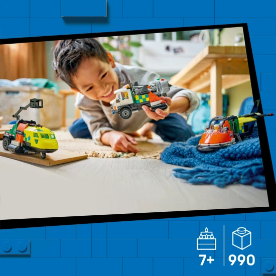 LEGO CITY 60505 Remix Lietadlo, servisné vozidlo a vznášadlo