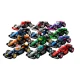 LEGO F1 71049 zberateľské pretekárske auto, minifigúrka s prilbou a kolesami