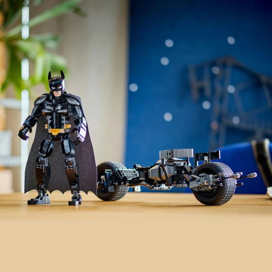 LEGO DC Batman Zostaviteľná figúrka: Batman a motorka Bat-Pod Zostaviteľný LEGO Batman s motorkou, LEGO Batman v akcii, LEGO Batman figurka s pohyblivými časťami, LEGO Batman s Bat-Pod