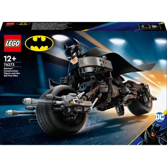 LEGO DC Batman Zostaviteľná figúrka: Batman a motorka Bat-Pod Zostaviteľný LEGO Batman s motorkou, LEGO Batman v akcii, LEGO Batman figurka s pohyblivými časťami, LEGO Batman s Bat-Pod