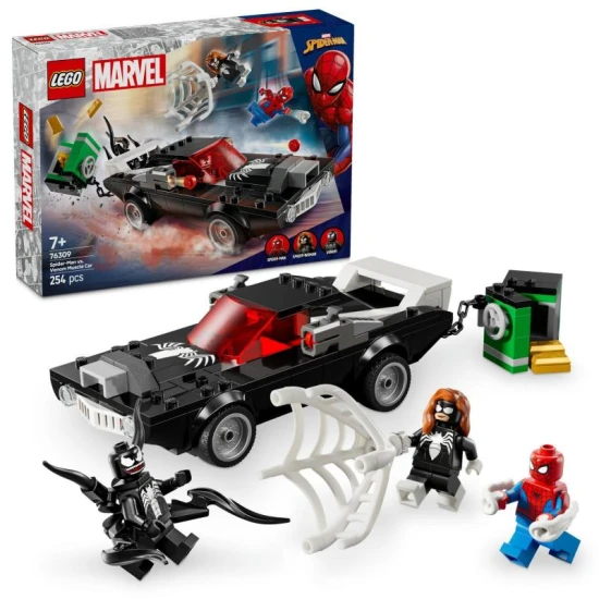 LEGO Spider-Man vs. Venom 76309 – Výkonný športiak s minifigurkami Spider-Mana, Venoma a Spider-Woman
