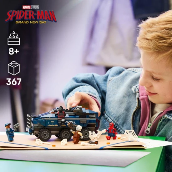 LEGO Marvel 76349 Spider-Man a naháňačka väzenského transportéru