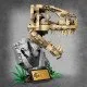 LEGO® Jurassic World stavebnica s lebkou T-Rexa a fosíliami pre deti, ktorá obsahuje stojan s informačnou ceduľkou, otváraciu čeľusť a skrytý „jantárový“ dielik.