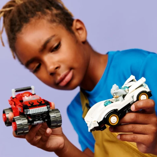 LEGO Sonic The Hedgehog 77118 Silver a jeho auto vs. Knuckles a jeho monster truck