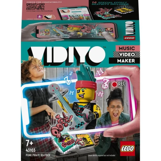 LEGO VIDIYO 43103 Punk Pirate BeatBox Tvorte hudobné zážitky s LEGO VIDIYO Punk Pirate BeatBox. Prenosná hračka pre zábavu na cestách.