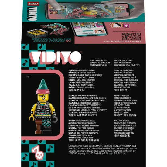LEGO VIDIYO 43103 Punk Pirate BeatBox Tvorte hudobné zážitky s LEGO VIDIYO Punk Pirate BeatBox. Prenosná hračka pre zábavu na cestách.