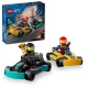 Zahraj si napínavú súťaž s týmito motokárami a ich pretekármi s LEGO City Motokáry a pretekári.
