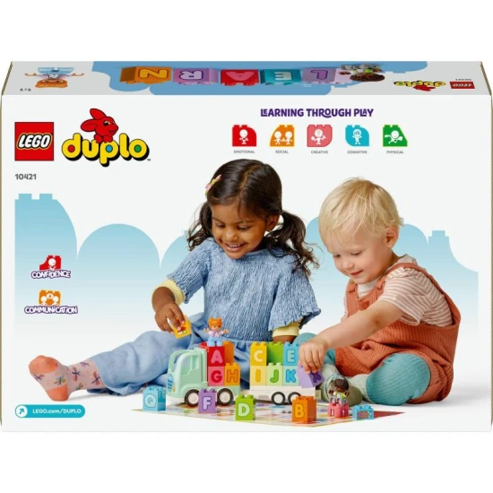 LEGO DUPLO Nákladiak s abecedou je dokonalým úvodom do problematiky písmen pre predškolákov.