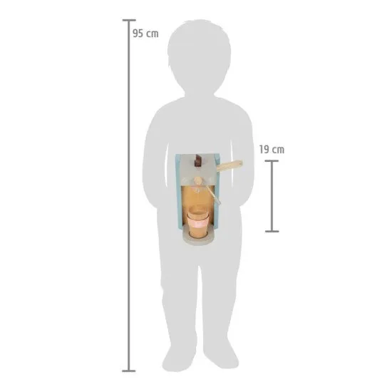 Drevený kávovar Tasty s príslušenstvom pre malých baristov.