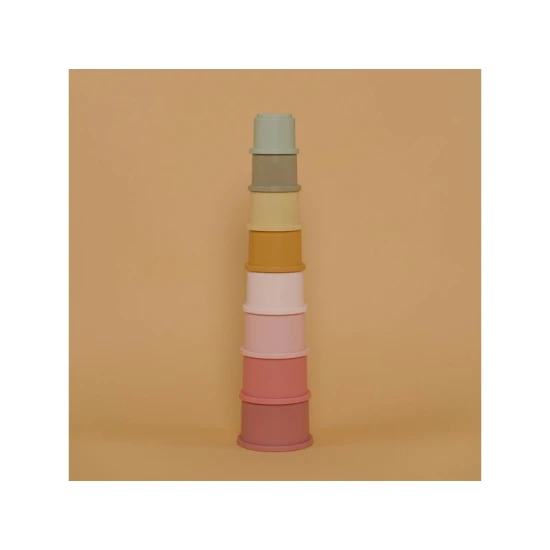 Little Dutch Stohovacie kelímky Pink