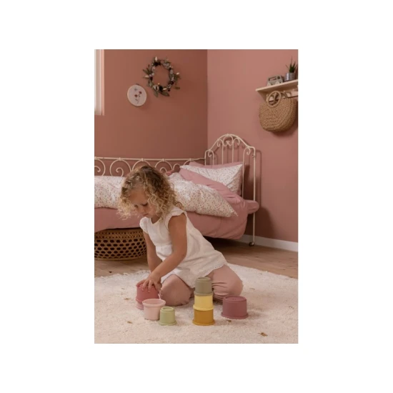 Little Dutch Stohovacie kelímky Pink