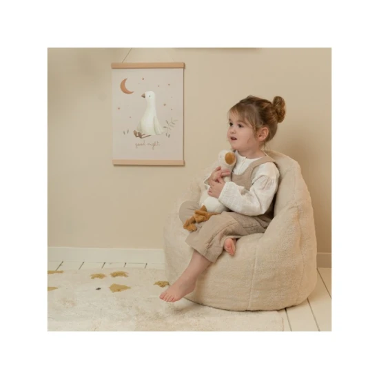 Little Dutch Kreslo detské plyšové Soft Beige