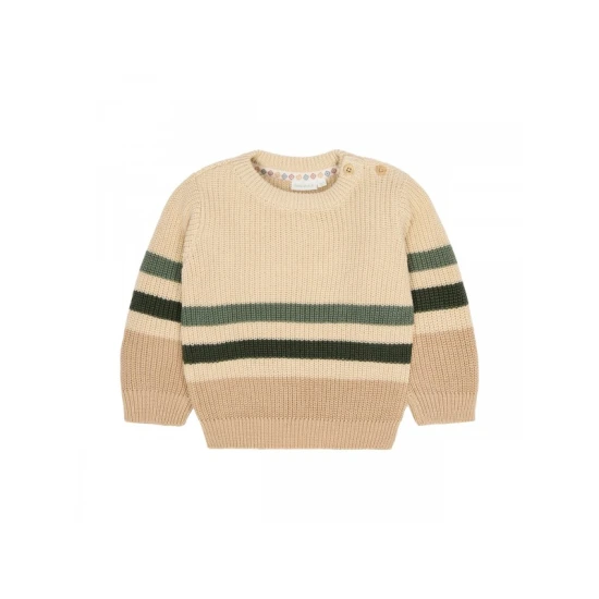 Little Dutch Svetrík pletený Warm Taupe