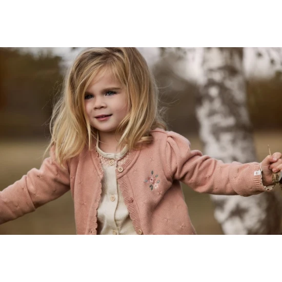 Little Dutch Kardigan pletený Deep Pink