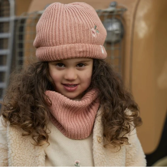 Little Dutch Čiapočka pletená Deep Pink
