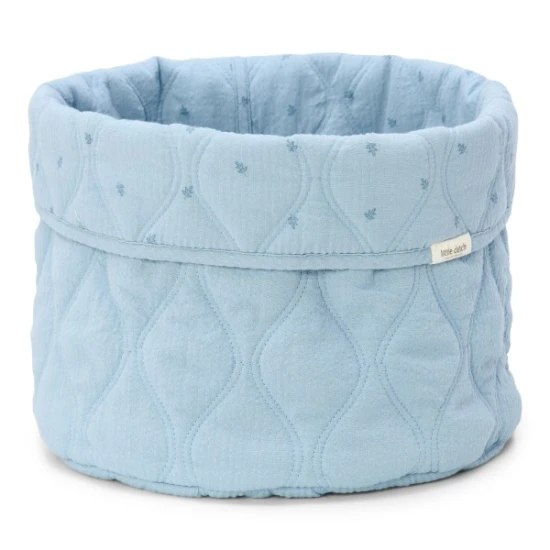 Little Dutch Košík textilný obojstranný veľký Pure Denim Blue