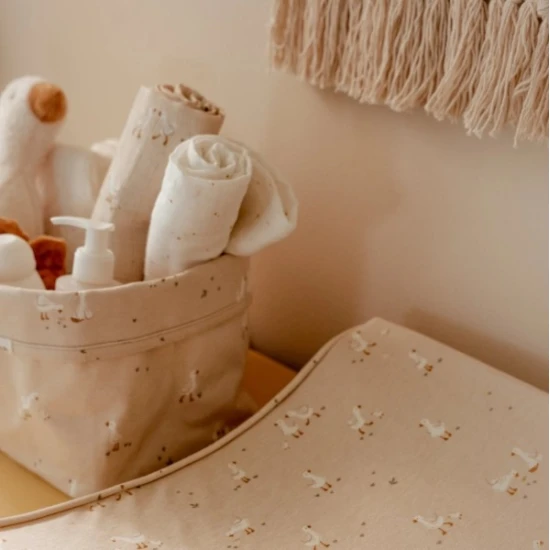 Little Dutch Košík textilný veľký Husa Newborn Naturals