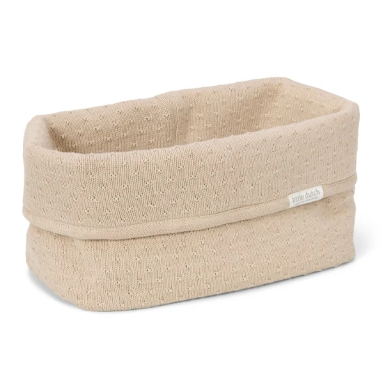 Little Dutch Košík pletený veľký Pure Soft Beige