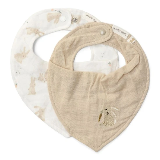 Little Dutch Podbradník bandana 2 ks Baby Bunny