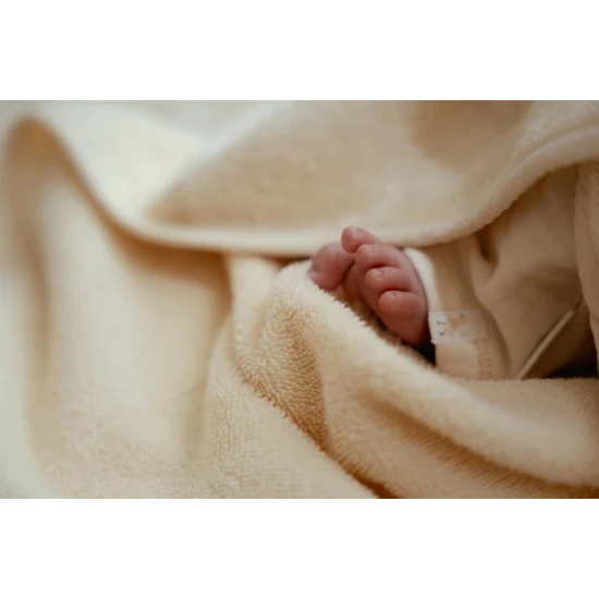 Little Dutch Osuška s kapucňou 75x75 cm Hus Newborn Naturals