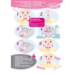 Llorens Bábätko s mäkkým telom a zvukmi v zavinovačke 36 cm