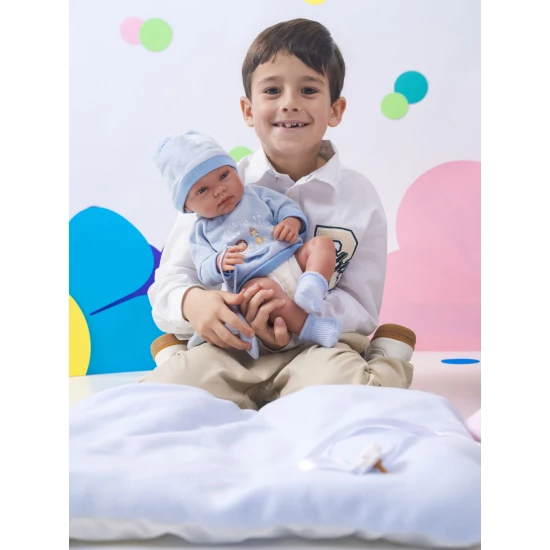 Llorens Bábätko s celovinylovým telom chlapček 43 cm