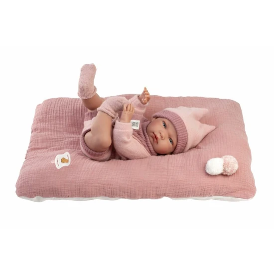 Realistické vinylové bábätko Llorens 40 cm s detailným telom a možnosťou kúpať