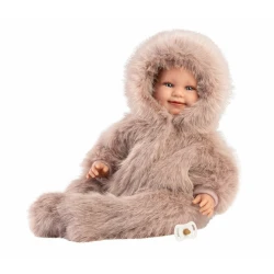 Llorens Bábätko s mäkkým telom a zvukmi v huňatom overale 45 cm