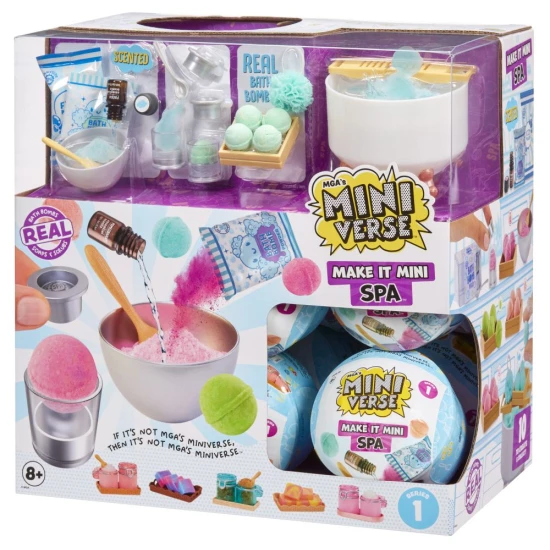 MGA’s Miniverse Make It Mini Spa – mini kozmetické repliky, peny do kúpeľa, peelingy a mydlá s realistickými detailmi