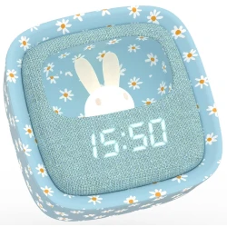 Budík a nočné svetlo Billy Clock Blue Flower