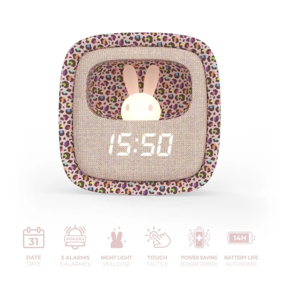Budík a nočné svetlo MOB Billy Clock Rainbow Leopard Budík a nočné svetlo MOB Billy Clock Rainbow Leopard