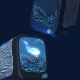 Nočné svetlo a reproduktor MOB Wavy Light Abyss