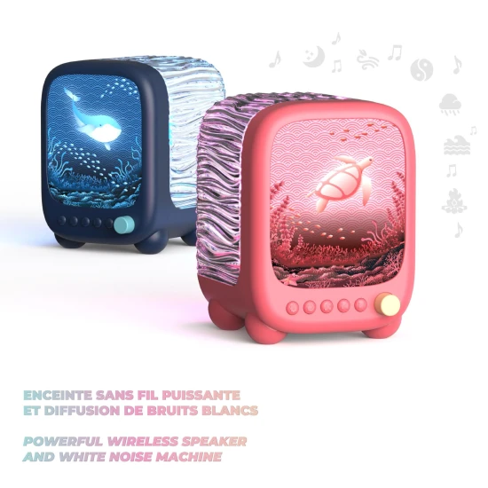 Nočné svetlo a reproduktor MOB Wavy Light Abyss