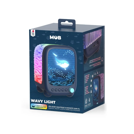 Nočné svetlo a reproduktor MOB Wavy Light Abyss
