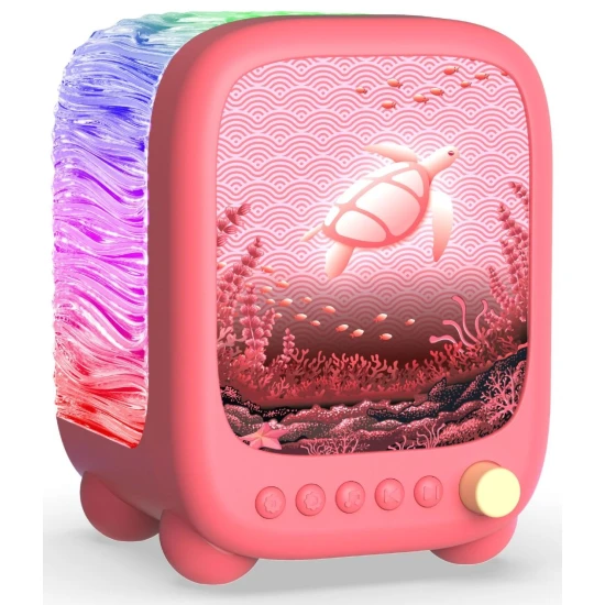 Nočné svetlo a reproduktor MOB Wavy Light Coral