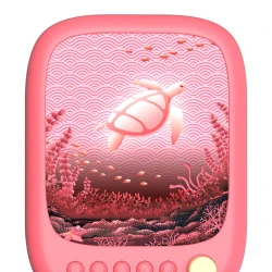 Nočné svetlo a reproduktor Wavy Light Coral
