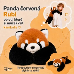 Magic Baby Záťažový plyšák Červená panda Rubi 45 cm