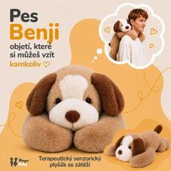 Magic Baby Záťažový plyšák Pes Benji 65 cm