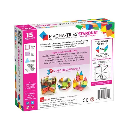 Vytvorte si trblietavé hrady a veže s MAGNA-TILES® Stardust.