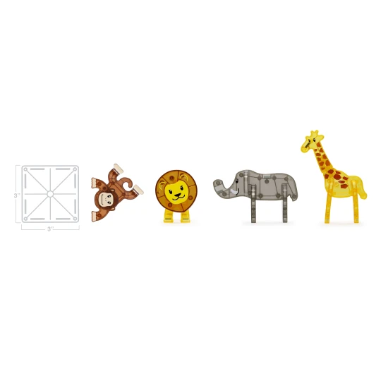 Preskúmajte africkú divočinu s magnetickou stavebnicou.