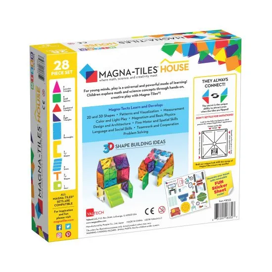Originálna 28 dielna magnetická stavebnica Magna-Tiles.