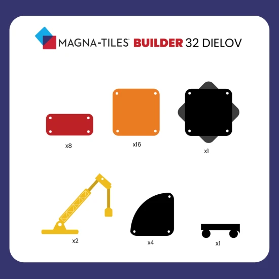 Vytvorte jedinečné stavby s magnetickou stavebnicou MAGNA-TILES.
