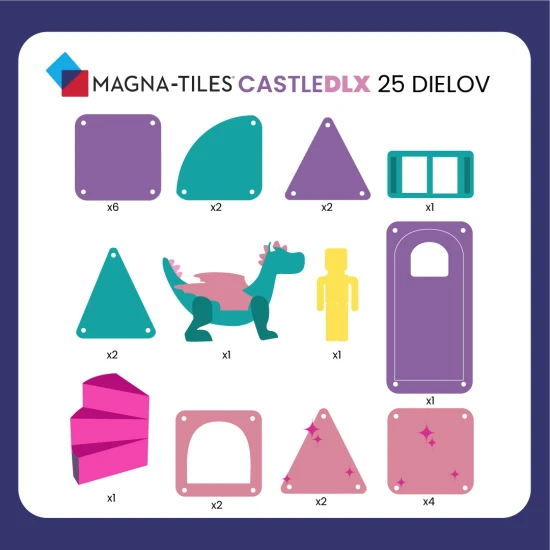 Magnetická stavebnica MAGNA-TILES pre malé princezné.